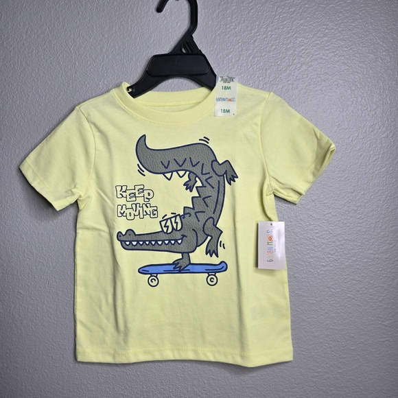 Garanimals Light Yellow Crocodile Skateboard Tee - Picture 1 of 6